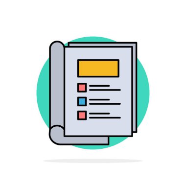 Kitap, Paket, Düzen, Rapor Soyut Daire Arka Plan Düz col