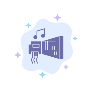 Ses, Blaster, Aygıt, Donanım, Müzik Mavi Simge Soyut Cl