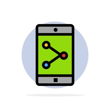 Uygulama Paylaşımı, Mobil, Mobil Uygulama Soyut Daire Arka Plan