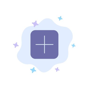 Instagram, Artı, Setler, Mavi Simgeyi Soyut Bulut Arkasına Yükleyin