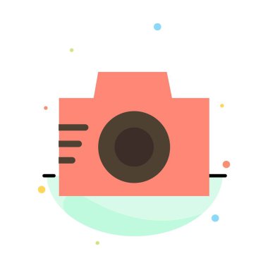 Kamera, Resim, Fotoğraf, Resim Soyut Düz Renk Simgesi Şablonu