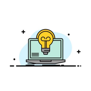 Ampul, Başarı, Laptop, Ekran, Dosya İşleri Düz Satırı I