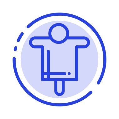 Tarım, Tarım, Tarım, Korkuluk Mavi Noktalı Çizgi Simgesi