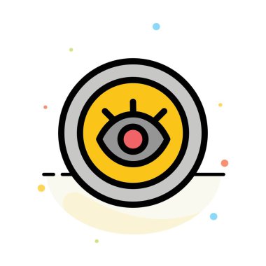 Göz, hizmet, destek, teknik soyut düz renk simge Templa