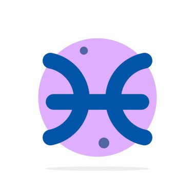 Astroloji, Burç, Balık, Yunanistan Soyut Daire Arka Plan Düz renk Simgesi