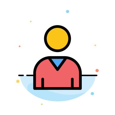 Avatar, Arayüz, Kullanıcı Soyut Düz Renk Simgesi Şablonu