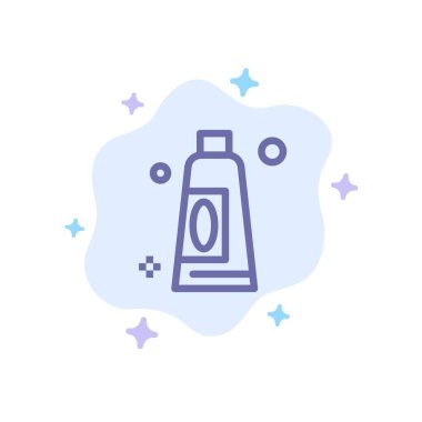 Krem, Temizlik, Soyut Bulut Arka Plan Üzerinde Temiz Mavi Simge