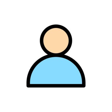 Kişiler, Mane, Twitter Düz Renk Simgesi. Vektör simgesi afiş Tem