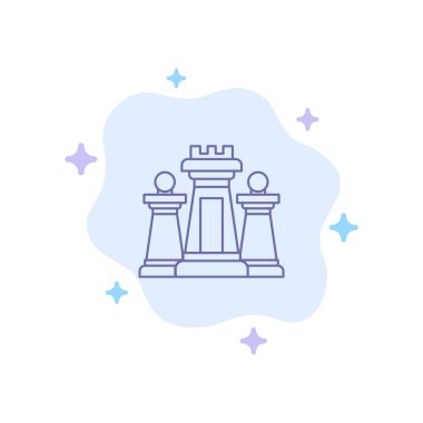 Satranç, Bilgisayar, Strateji, Taktik, Abstr Teknoloji Mavi Simge