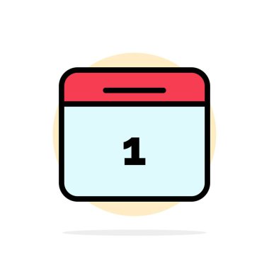 Takvim, Tarih, Ay, Gün Soyut Daire Arka Plan Düz renk