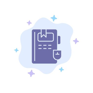 Kitap, Eğitim, Soyut Bulut Backgroun Bilgi Mavi Simge