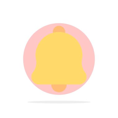 Uyarı, Zil, Bildirim, Ses Soyut Daire Arka Plan Düz