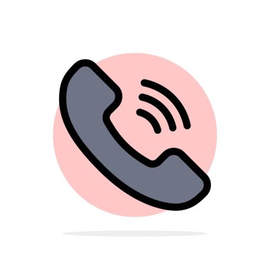 Arama, İletişim, Telefon Soyut Daire Arka Plan Düz renk