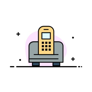 Aygıt, Mobil, Hücre, Donanım İş Logo Şablonu. Düz Colo