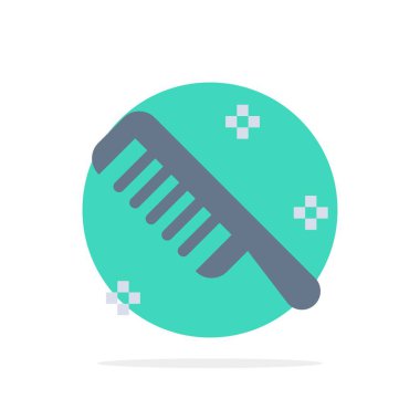 Fırça, tarak, kozmetik, temiz soyut daire arka plan düz Col