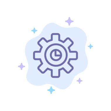 Grafik, Pazarlama, Dişli, Soyut Bulut Geri Mavi Simge Ayarı