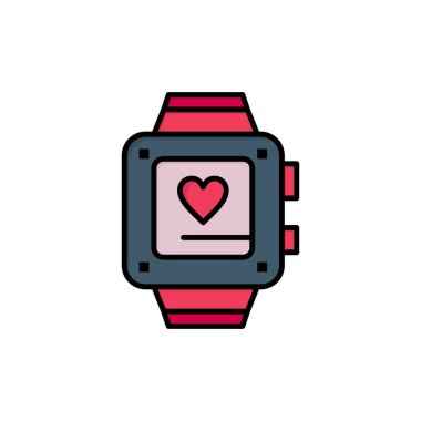 El izle, Aşk, Kalp, Düğün Düz Renk Simgesi. Vektör simgesi b