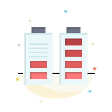 Akümülatör, Pil, Güç, Tam İş Logo Şablonu. Düz C