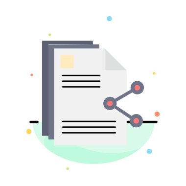 içerik, dosyalar, paylaşım, paylaşım, belge düz renk simge vektör