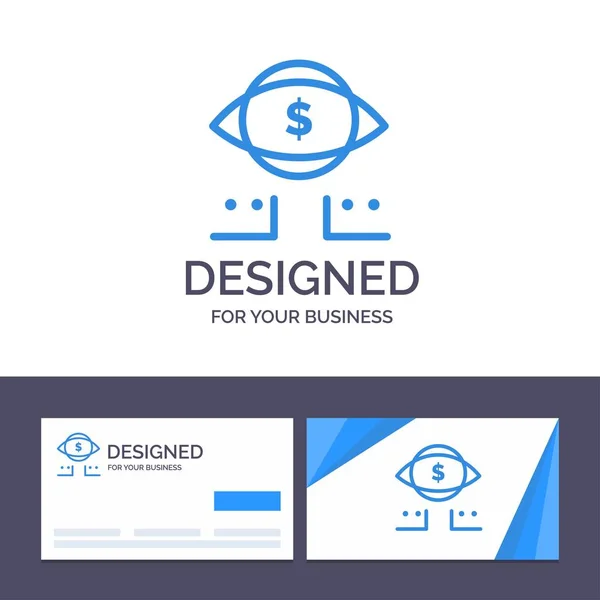 Креативная визитная карточка и соблазн Eye, Marketing , — стоковый вектор