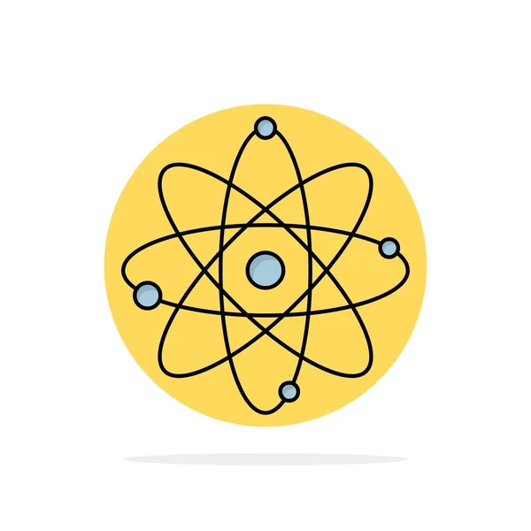 Άτομο, πυρηνική ενέργεια, μόριο, χημεία, επιστήμη επίπεδη χρώμα Icon Vect — Διανυσματικό Αρχείο
