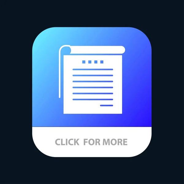 Estudante Notas Livros Notas Estudante Mobile App Icon Design — Vetor de Stock