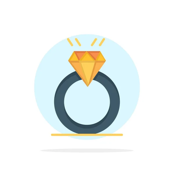 Ring, Diamond, javaslat, házasság, szerelem absztrakt kör Backgrou — Stock Vector