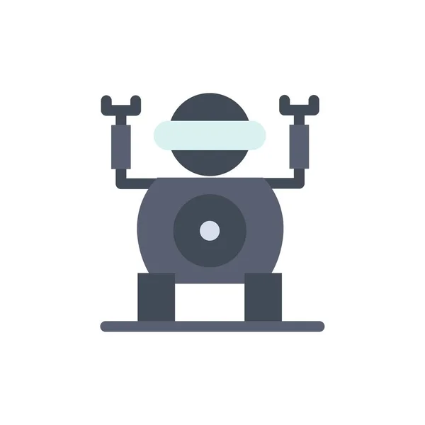 Robot, Tecnología, Icono de color plano de juguete. Banner de icono de vector Temp — Vector de stock