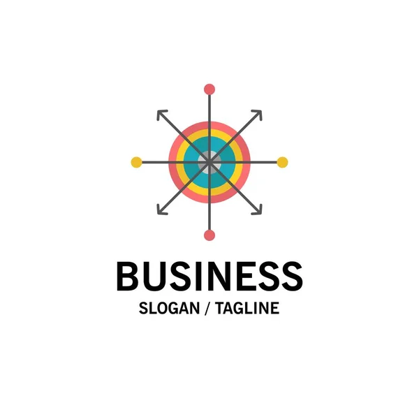 Focus, Board, Dart, Arrow, Target Business Logo Template. Plat C — Image vectorielle