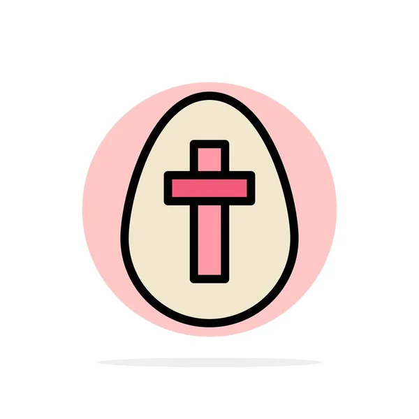 鸡蛋, 复活节, 假期, 标志抽象圆背景平的颜色 — 图库矢量图片