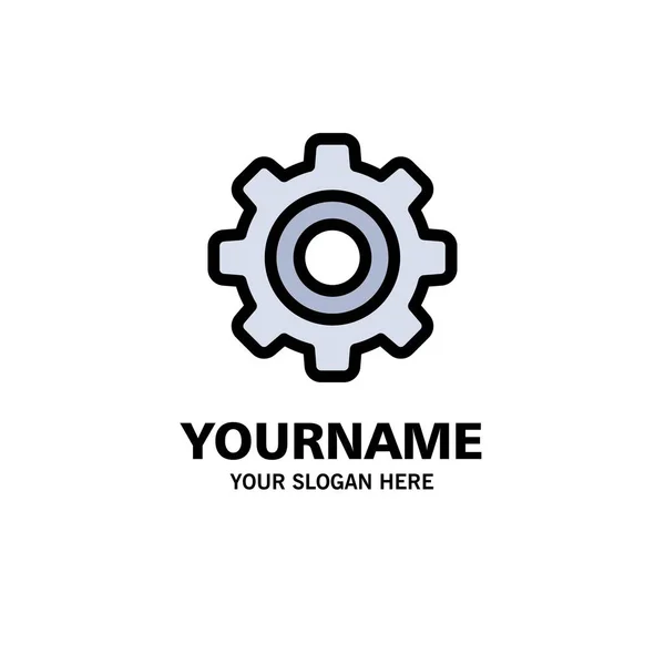 Basic, Geral, Engrenagem, Wheel Business Logo Template. Cor plana —  Vetores de Stock