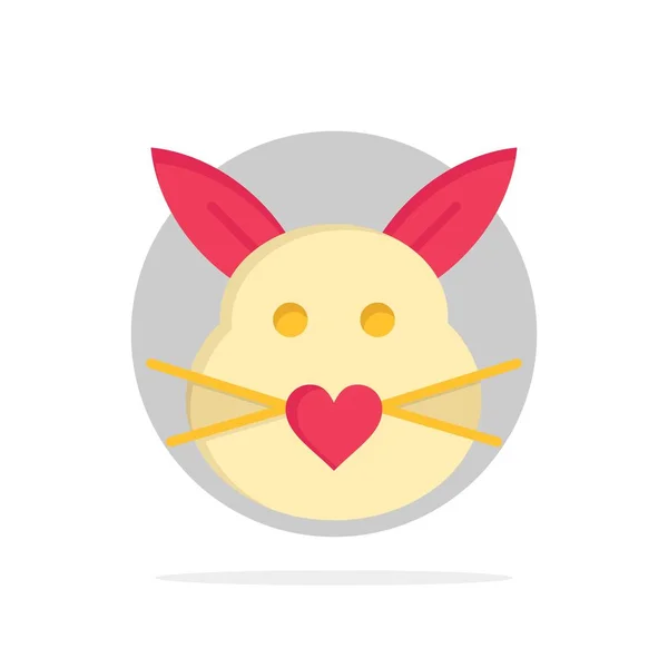 Kaninchen, Hase, Liebe, niedlich, Ostern abstrakten Kreis Hintergrund fla — Stockvektor
