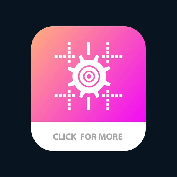 Настройка, передача, вычисления, Line Mobile App Icon Design — стоковый вектор