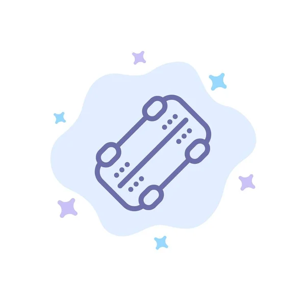 Skate, skateboard, sport blauw icoon op abstracte Cloud achtergrond — Stockvector