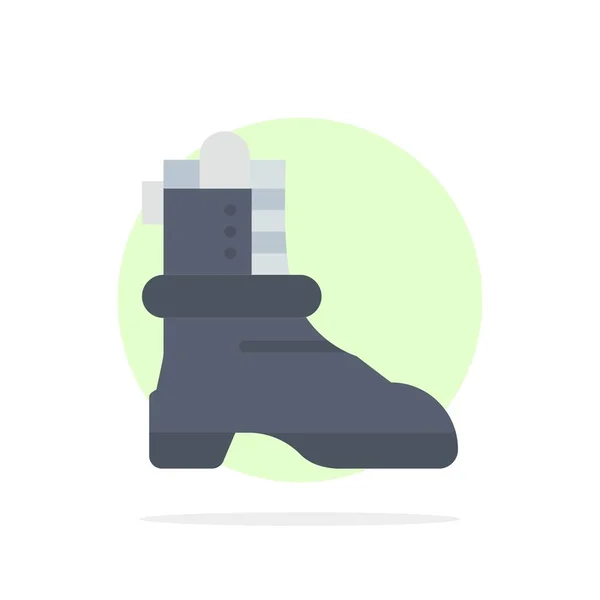 Boty, Boot, americký abstraktní kruh pozadí barva ikona — Stockový vektor