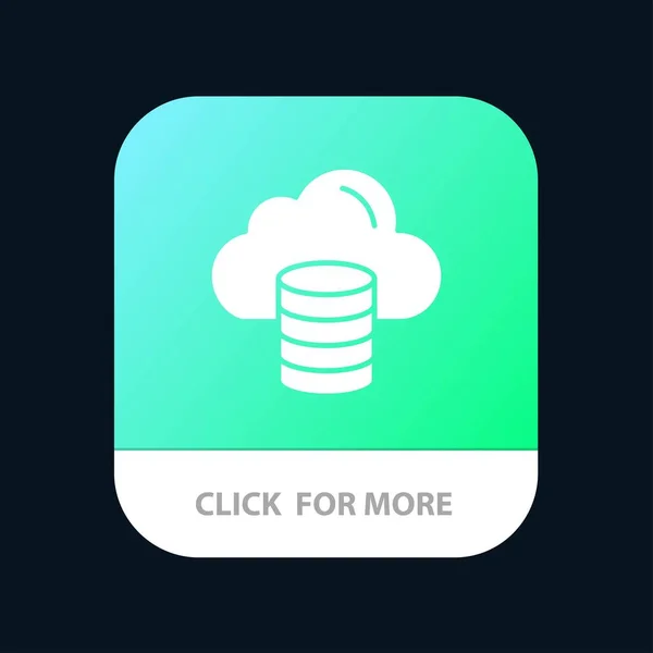 Cloud, Informatique, Argent, Dollar Mobile App Icon Design — Image vectorielle
