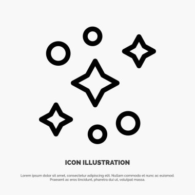 Galaksi, Uzay, Yıldız Hattı Simge Vektörü