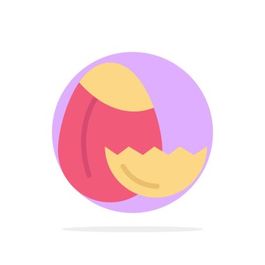 Yumurta, Doğa, Paskalya soyut daire arka plan düz renk simgesi