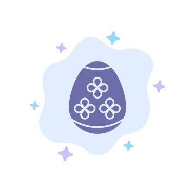 Paskalya Yumurtası, Yumurta, Tatil, Tatil Mavi Simge Soyut Bulut B