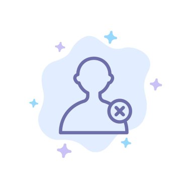 Delete, Man, Soyut Bulut Arka Planında Kullanıcı Mavisi Simgesi