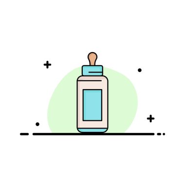 besleyici, şişe, çocuk, Bebek, süt düz renk simge vektör