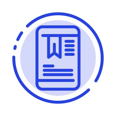 Mobil, Etiket, Oneducation Mavi Noktalı Çizgi Simgesi