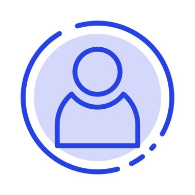 Avatar, Kullanıcı, Temel Mavi Noktalı Çizgi Simgesi