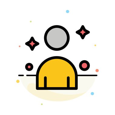 Erkek, Erkek, Kişi Soyut Düz Renk Simgesi Şablonu