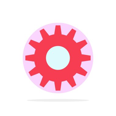 Dişli, Dişli, Soyut Daire Arka Plan Düz renk Simgesi Ayarı