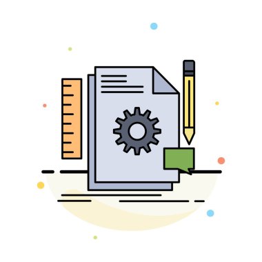 Yaratıcı, tasarım, geliştirme, geribildirim, destek düz renk simgesi VEC