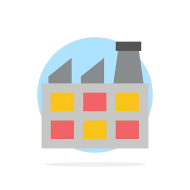 İnşaat, Fabrika, Sanayi Soyut Daire Arka Plan Düz 