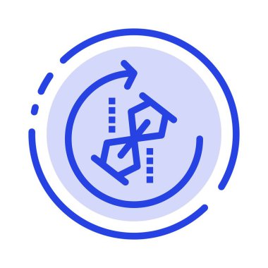 Bulmaca, Tekrar, Geri Dönüşüm, Bulmaca, Ortak Mavi Noktalı Çizgi Ico