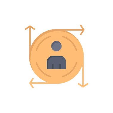 Kullanıcı, Predication, Ok, Yol Düz Renk Simgesi. Vektör simgesi yasağı