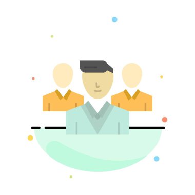 Personel, Güvenlik, Arkadaş bölgesi, Gang Soyut Düz Renk Simge Temp